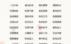 秋天的成語(yǔ)