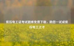 低壓電工證考試題庫(kù)免費(fèi)下載，助您一試成低壓電工之才
