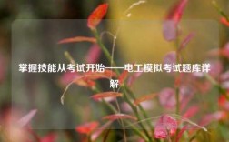 掌握技能從考試開(kāi)始——電工模擬考試題庫(kù)詳解