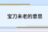 寶刀未老的意思