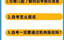 自考怎么自己報(bào)名