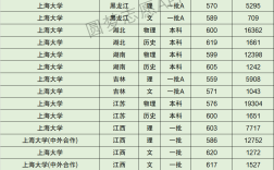 上海大學理科分數線