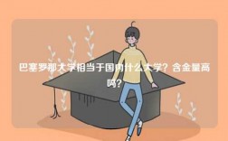 巴塞羅那大學(xué)相當(dāng)于國(guó)內(nèi)什么大學(xué)？含金量高嗎？