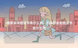 4級(jí)職業(yè)資格證書有什么用，五級(jí)職業(yè)資格證書有什么用