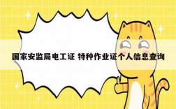 國(guó)家安監(jiān)局電工證 特種作業(yè)證個(gè)人信息查詢