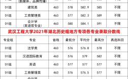 武漢工程大學錄取分數線