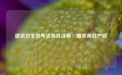 建筑安全員考證條件詳解：要求高且嚴格