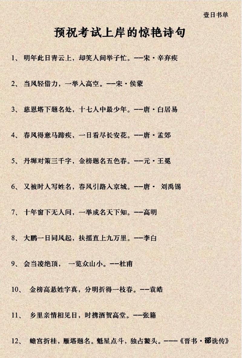 預(yù)祝金榜題名的詩詞-圖1
