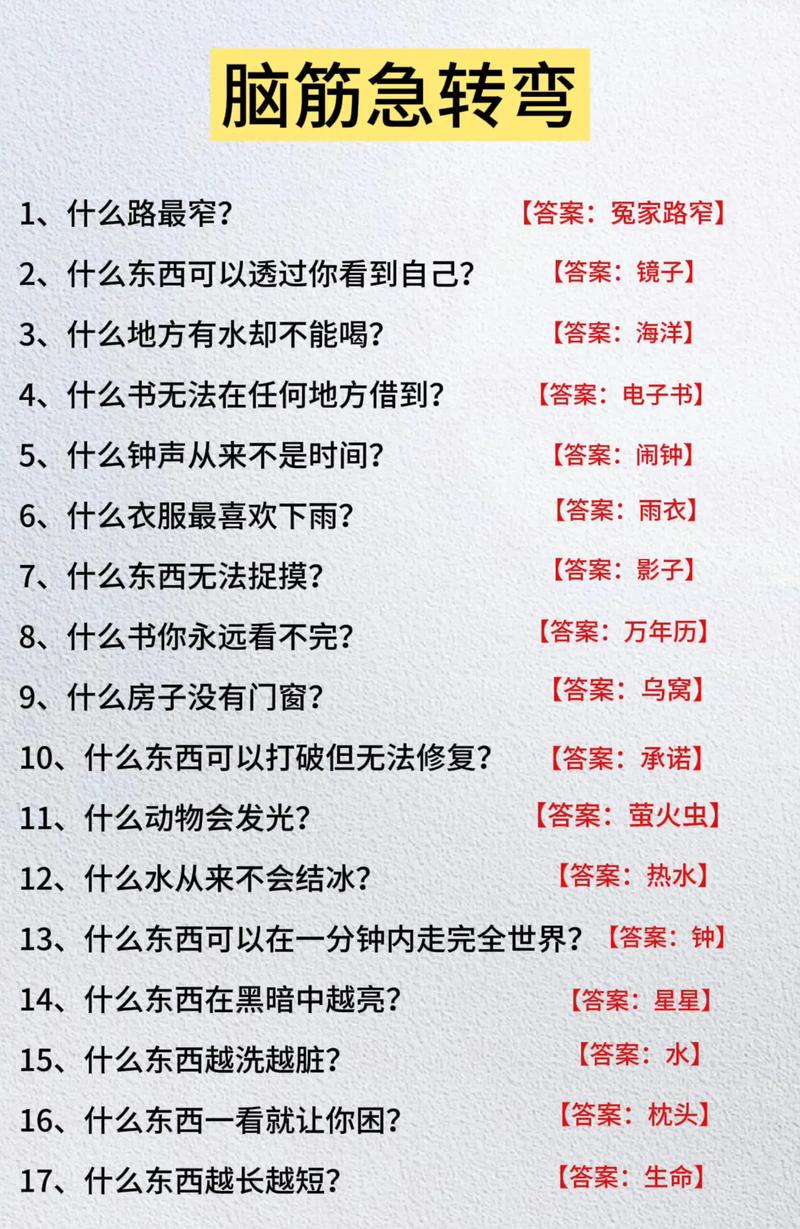 3-6腦筋急轉(zhuǎn)彎大全及答案爆笑版-圖1