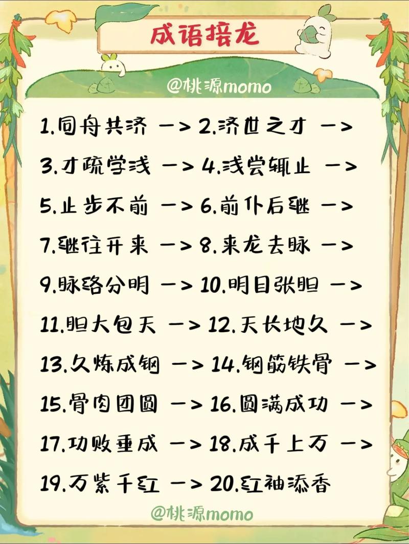 成語(yǔ)接龍答案-圖1