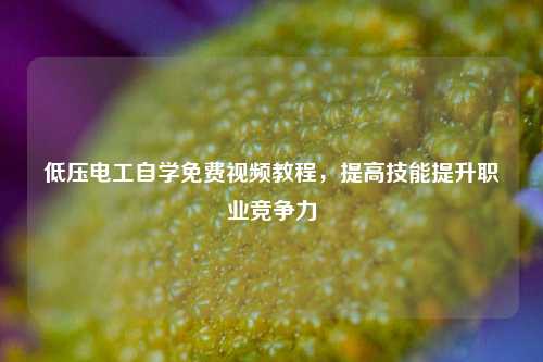 低壓電工自學免費視頻教程，提高技能提升職業競爭力-圖1