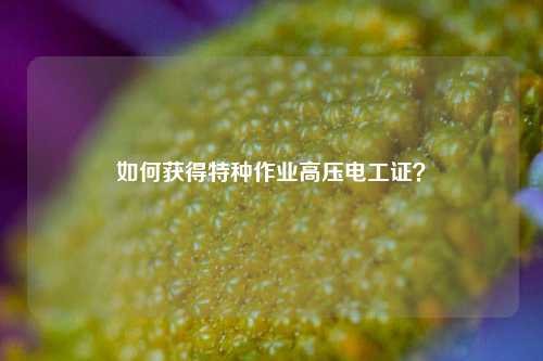 如何獲得特種作業高壓電工證？-圖1