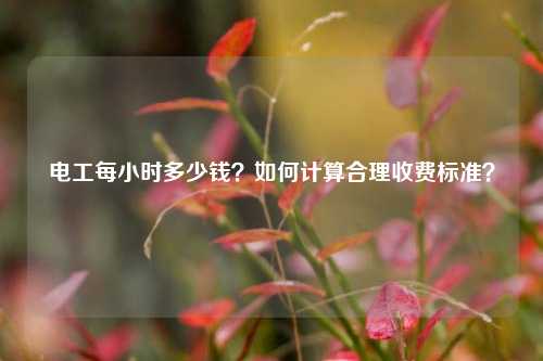 電工每小時多少錢？如何計算合理收費標準？-圖1