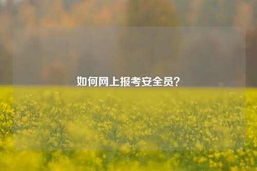 如何網(wǎng)上報(bào)考安全員？-圖1