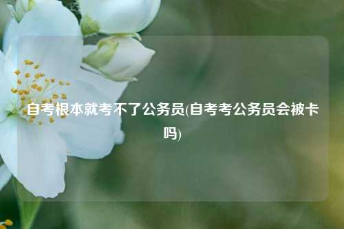 自考根本就考不了公務(wù)員(自考考公務(wù)員會被卡嗎)-圖1