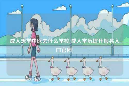 成人想學(xué)中醫(yī)去什么學(xué)校(成人學(xué)歷提升報(bào)名入口官網(wǎng))-圖1